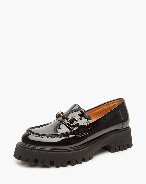 234-123513-3701M Туфли женские лак.кожа/нат.кожа черн, Mascotte