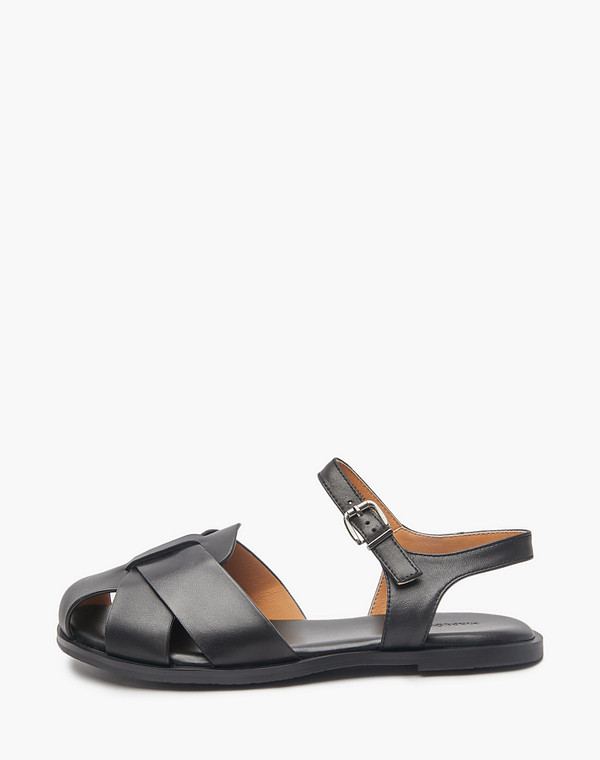 233-514311-3501M Туфли летние женские нат.кожа/нат.кожа черн, Mascotte