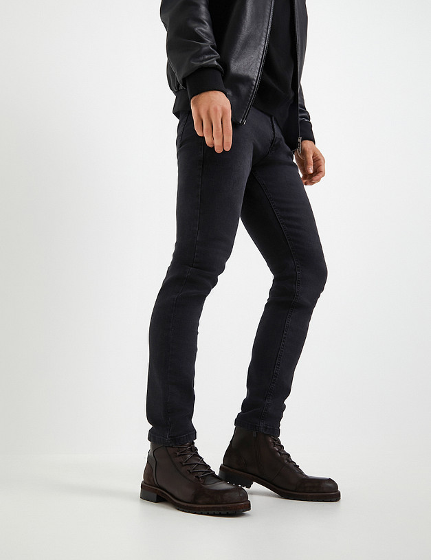 Коричневые мужские ботинки из кожи и велюра MASCOTTE 22-320621-0109 | ракурс 1