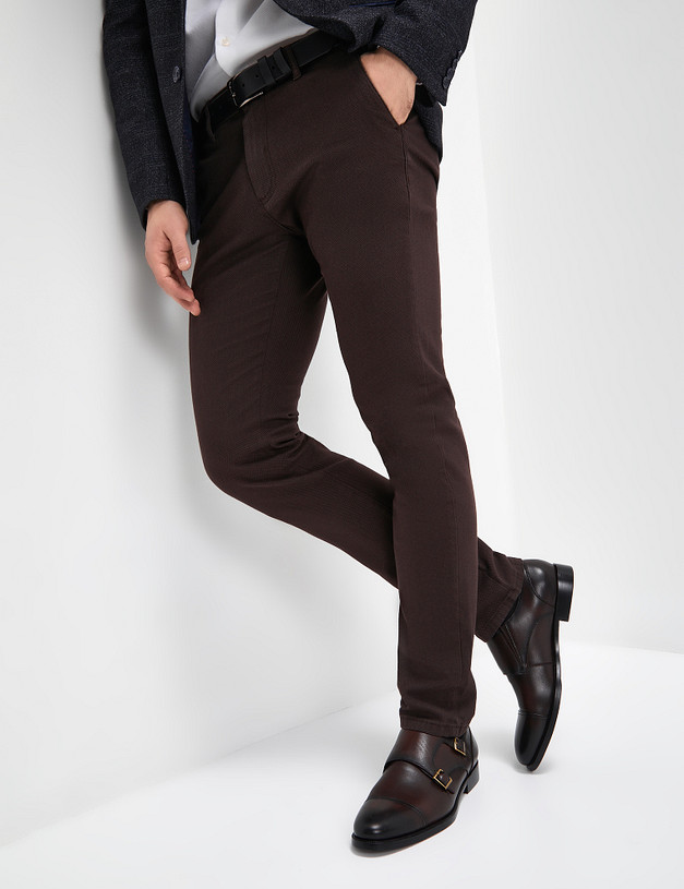 Коричневые кожаные мужские монки MASCOTTE 128-310719-0109 | ракурс 1