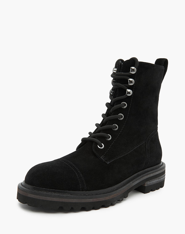 15-3205521-3605M Ботинки женские велюр/ворсин-нат.кожа черн, Mascotte