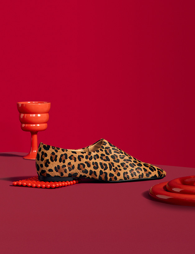 Женские слиперы с леопардовым принтом MASCOTTE 100-521111-0109 | ракурс 1