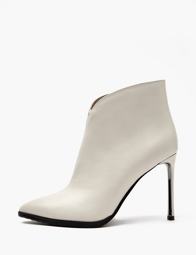 Молочные женские ботильоны на высоком каблуке MASCOTTE 100-410121-7115M | ракурс 1