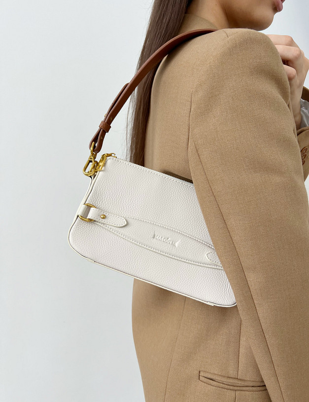 Белая женская сумка MASCOTTE 660-2127-101 | ракурс 5 Белая женская сумка MASCOTTE 660-2127-101 | ракурс 5
