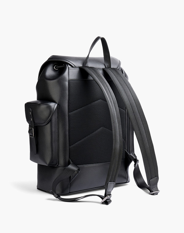 604-5226-602 Рюкзак мужской кож.спилок-и.кожа/текстиль черн, L, Mascotte