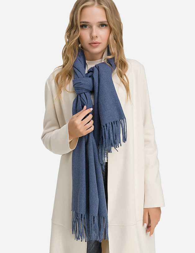 Синий женский шарф MASCOTTE 766-0203-7503 | ракурс 3