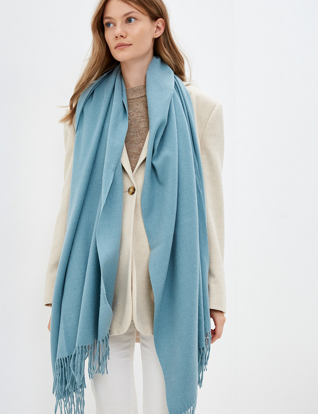 Голубой женский шарф MASCOTTE 766-1216-2404 | ракурс 1 Голубой женский шарф MASCOTTE 766-1216-2404 | ракурс 1