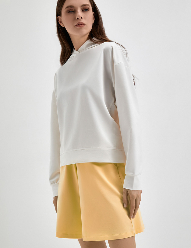 Белое базовое женское худи MASCOTTE 790-3109-2601 | ракурс 3