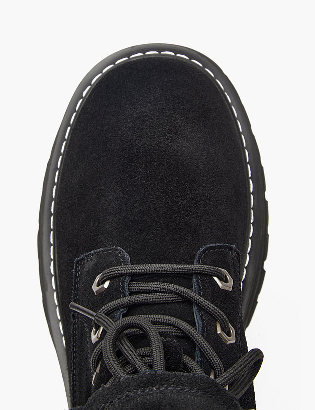 Черные женские ботинки из велюра MASCOTTE 58-410321-0202 | ракурс 4