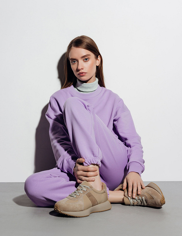 Бежевые женские кроссовки MASCOTTE 234-312821-0208 | ракурс 1