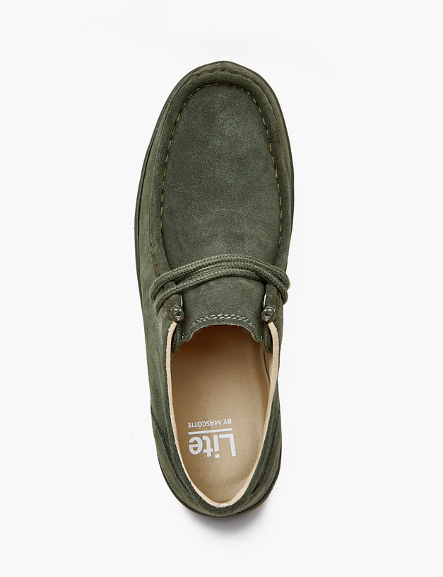 Зеленые женские полуботинки из велюра MASCOTTE 64-410122-0604 | ракурс 6