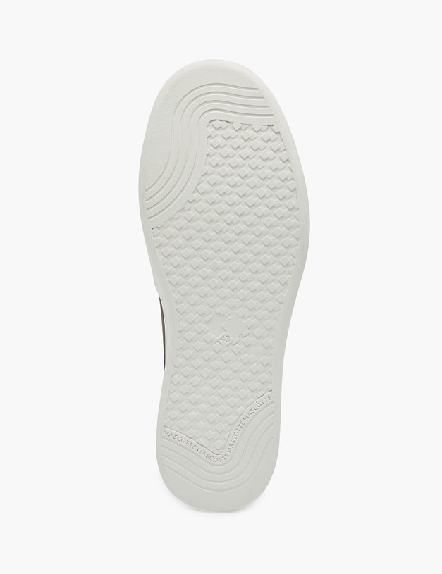 Бежевые мужские слипоны из велюра MASCOTTE 58-3131317-3243M | ракурс 7