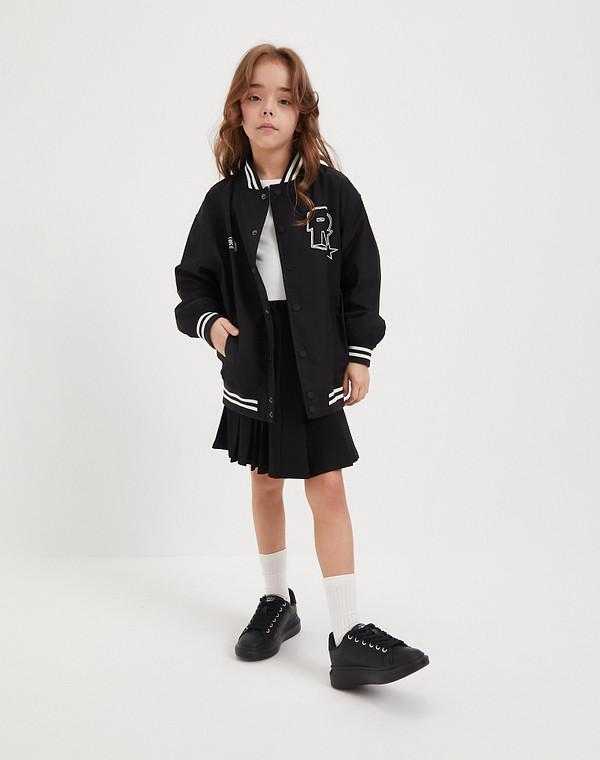 64-411921-0602 Полуботинки для активного отдыха мальч./девич. и.кожа/текстиль черн, Mascotte JUNIOR