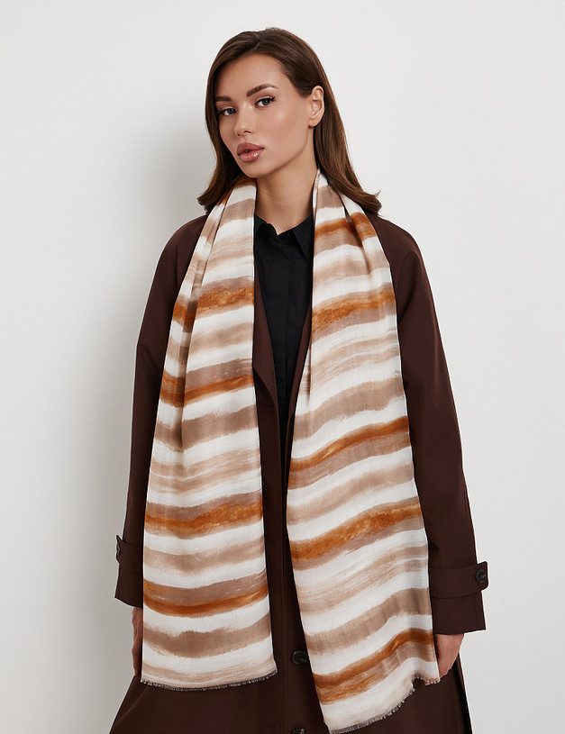 Коричневый женский шарф MASCOTTE 766-6127-2409 | ракурс 1