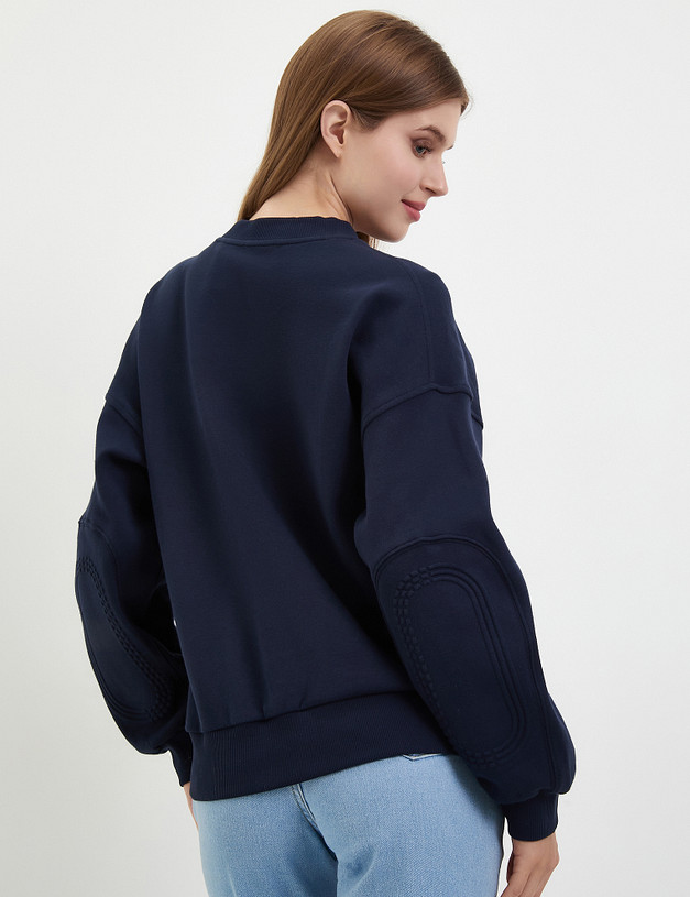 Синий женский свитшот MASCOTTE 234-3287-2603 | ракурс 7