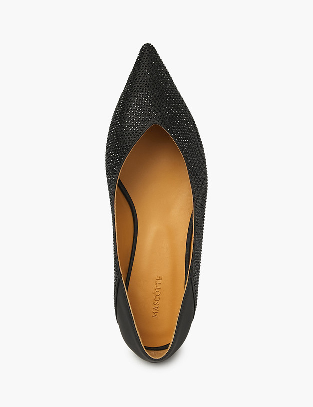 Черные женские туфли со стразами MASCOTTE 234-516712-0202 | ракурс 4