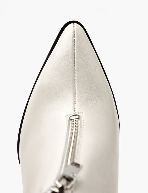 Молочные женские ботильоны с молнией MASCOTTE 100-410411-0501 | ракурс 4