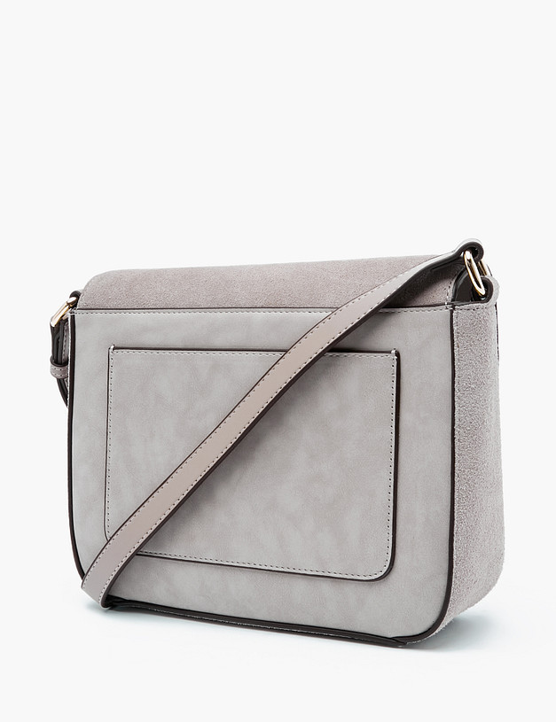 Бежевая женская сумка из велюра MASCOTTE 604-2232-0208 | ракурс 3