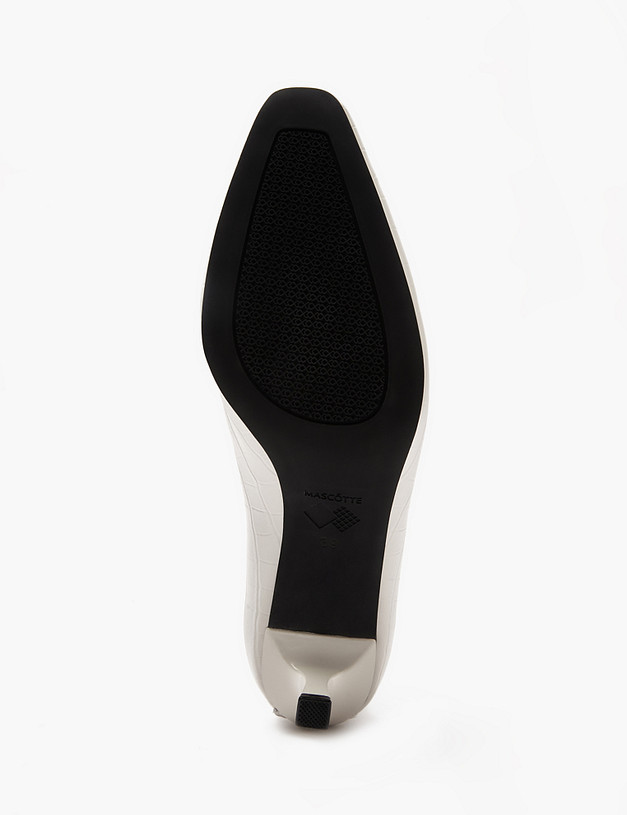 Молочные женские ботильоны с тиснением под рептилию MASCOTTE 126-410721-0101 | ракурс 6