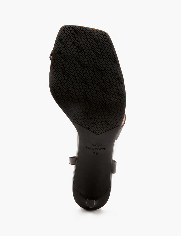 Черные женские босоножки на шпильке MASCOTTE 175-412911-3501M | ракурс 5