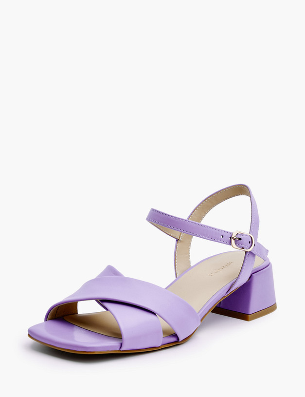Сиреневые босоножки на низком каблуке MASCOTTE 126-213611-6526M | ракурс 4