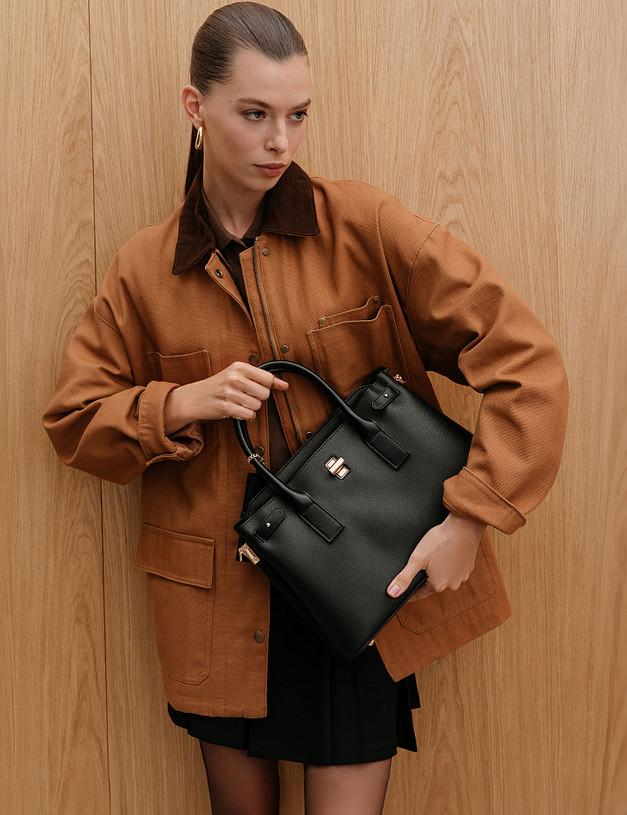 Черная женская сумка-тоут MASCOTTE 610-2202-602 | ракурс 1