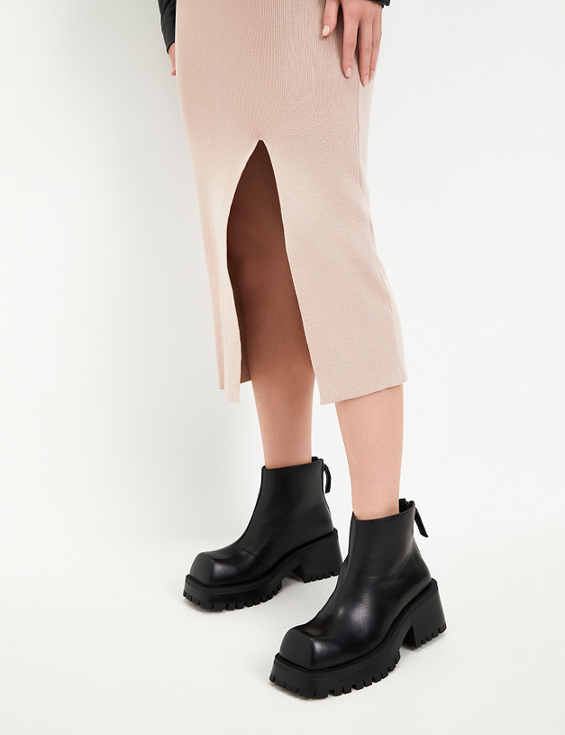 Черные женские ботильоны с квадратным мысом MASCOTTE 15-3204724-3100M | ракурс 7