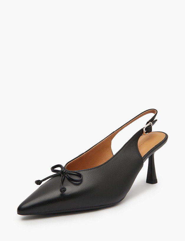 Черные женские туфли с бантиком MASCOTTE 94-5164813-3501M | ракурс 2