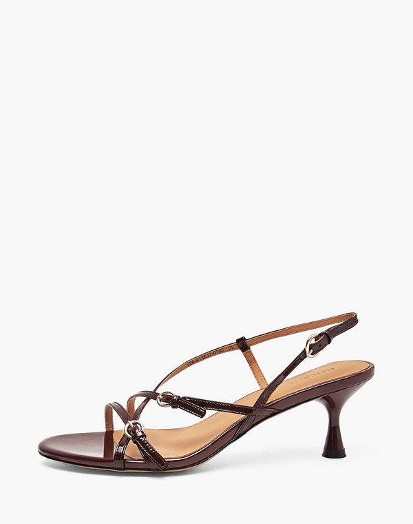 126-612611-0705 Туфли летние женские лак.кожа/нат.кожа бордо, Mascotte