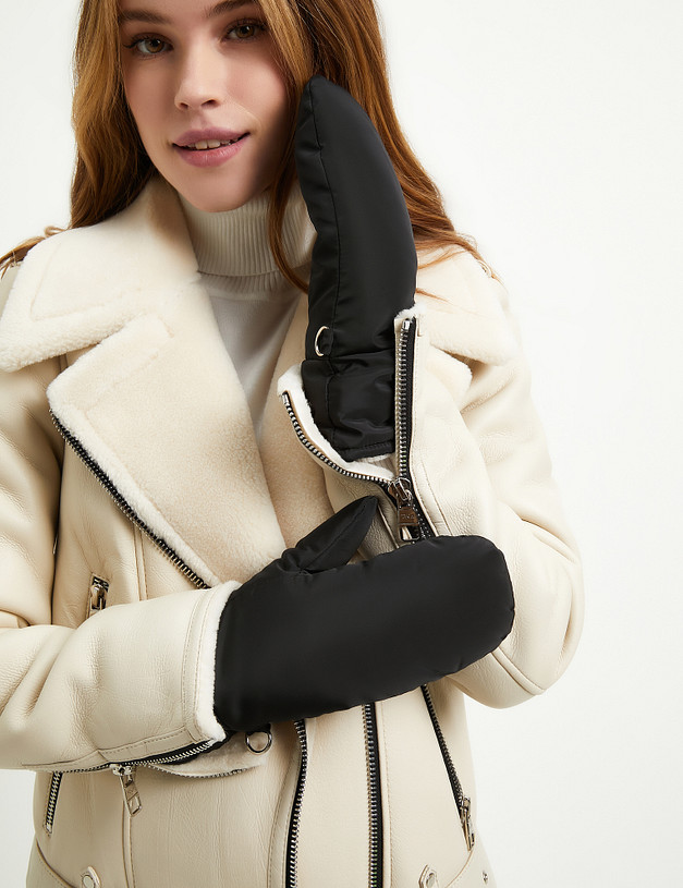 Черные женские варежки MASCOTTE 717-2218-202 | ракурс 1 Черные женские варежки MASCOTTE 717-2218-202 | ракурс 1