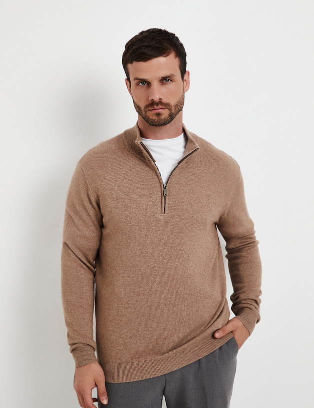 Мужской джемпер цвета капучино MASCOTTE 971-5206-509 | ракурс 1