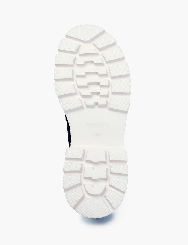 Сапфировые женские лоферы из велюра MASCOTTE 233-210911-3636M | ракурс 5