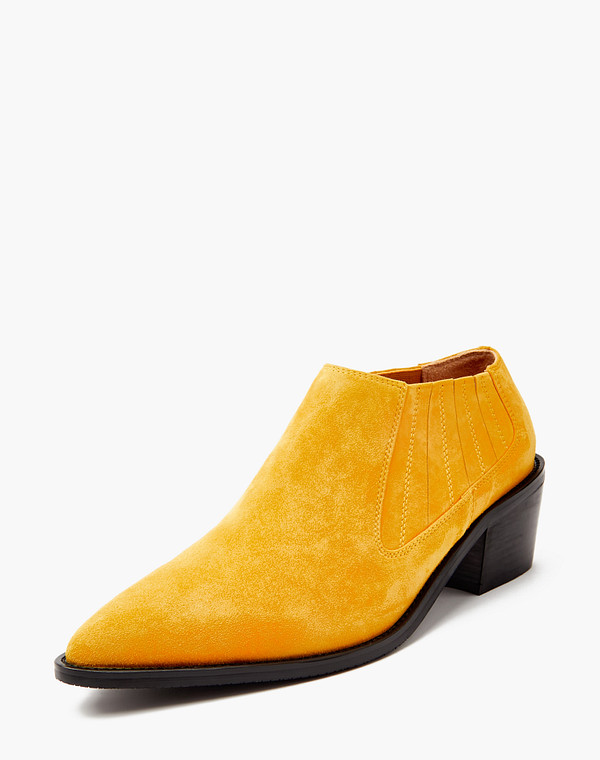 175-417713-4620M Ботинки женские велюр/нат.кожа желт, Mascotte