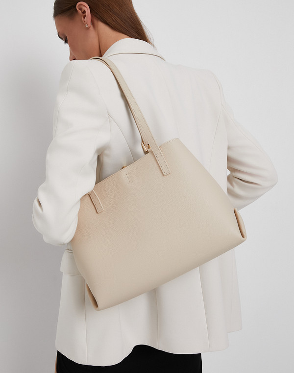 660-4153-108 Сумка женская нат.кожа-и.кожа/и.кожа беж, M, Mascotte