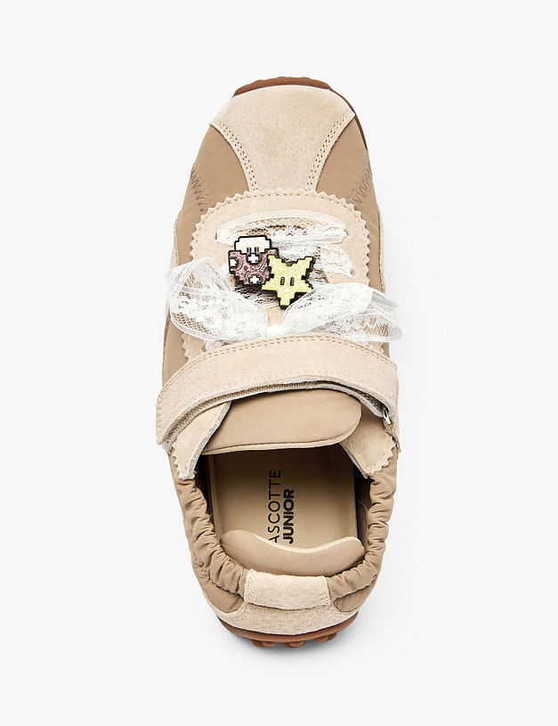 Бежевые кроссовки для девочек MASCOTTE 234-615811-0208 | ракурс 4