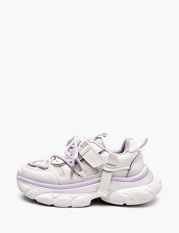 Молочные кроссовки для девочек MASCOTTE 234-511021-0207 | ракурс 3