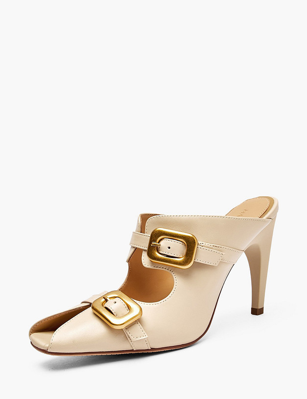 Бежевые женские мюли MASCOTTE 175-6163014-6568M | ракурс 2