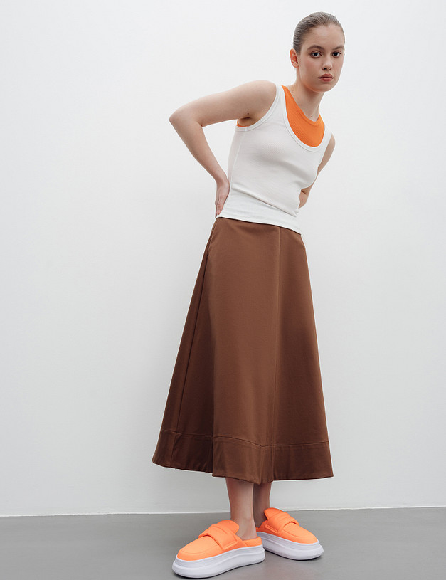 Оранжевые дутые женские сабо MASCOTTE 151-3205624-0213 | ракурс 1