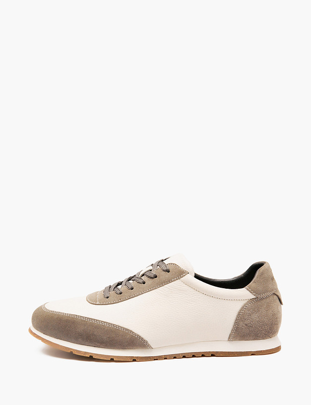 Молочные мужские кроссовки MASCOTTE 58-514411-0101 | ракурс 2 Молочные мужские кроссовки MASCOTTE 58-514411-0101 | ракурс 2