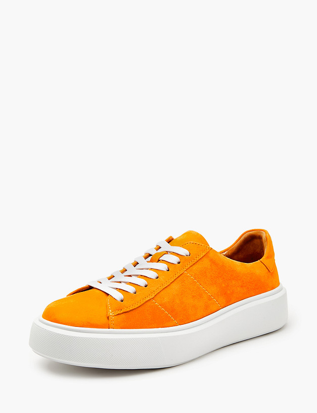 Оранжевые женские кеды из велюра MASCOTTE 22-4127111-4641M | ракурс 3