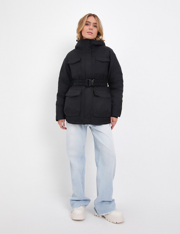 Черная женская зимняя куртка MASCOTTE 885-4205-2402 | ракурс 2 Черная женская зимняя куртка MASCOTTE 885-4205-2402 | ракурс 2