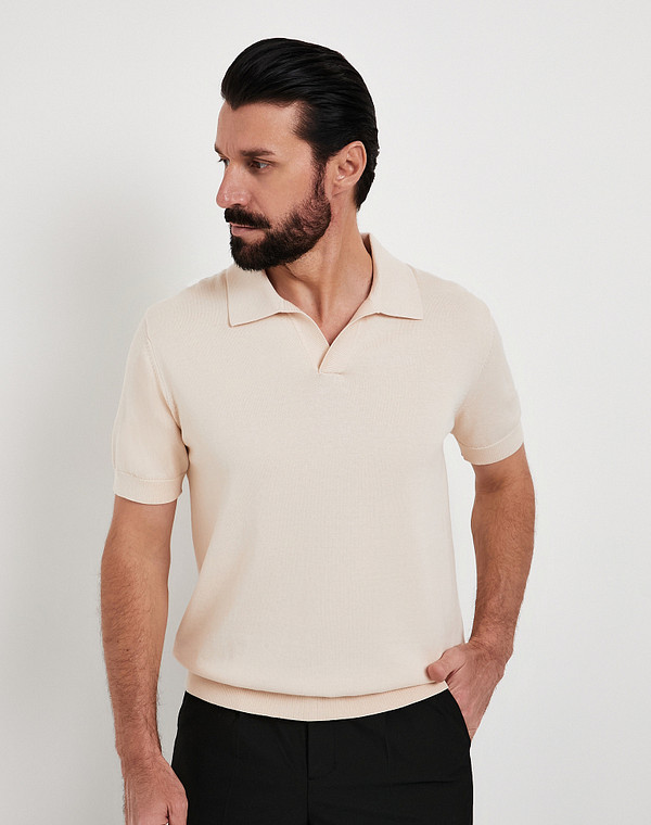 852-6113-2608 Джемпер-поло мужской беж, Mascotte