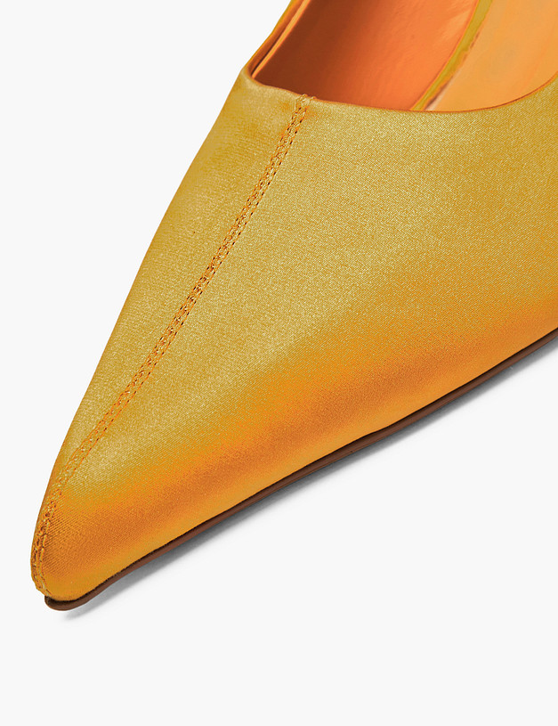 Желтые женские атласные туфли MASCOTTE 126-522611-0218 | ракурс 6