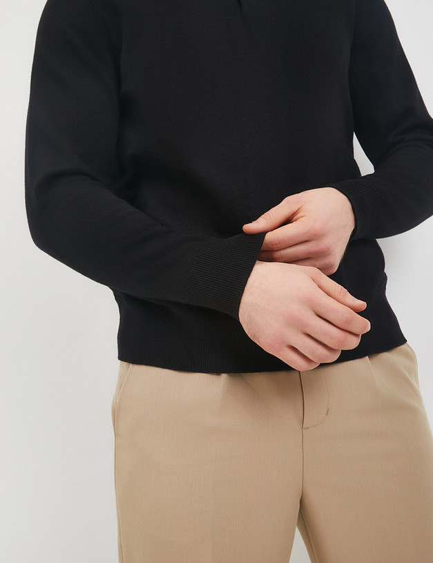 Черный мужской джемпер MASCOTTE 900-4225-2602 | ракурс 4 Черный мужской джемпер MASCOTTE 900-4225-2602 | ракурс 4