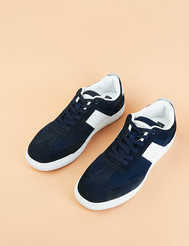 Синие мужские кеды на белой подошве MASCOTTE 189-2113122-0203 | ракурс 6