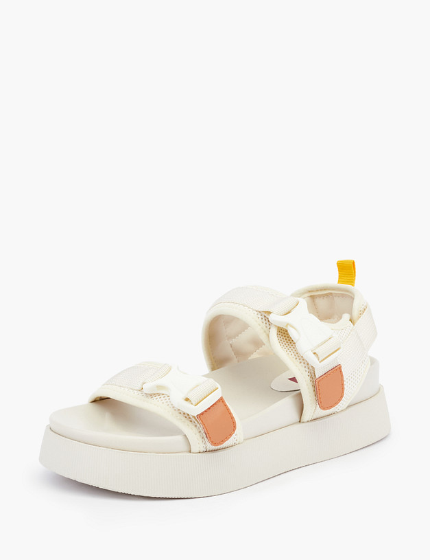 Бежевые женские сандалии на платформе MASCOTTE 234-215111-0208 | ракурс 5