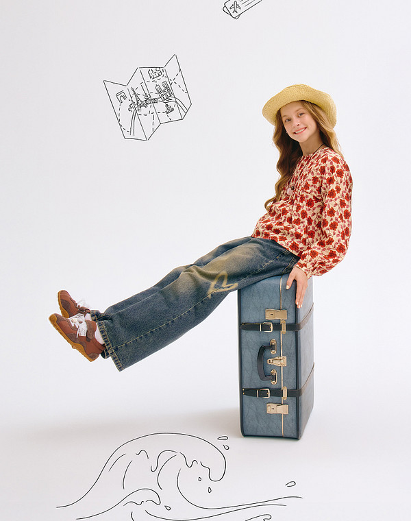 234-615811-0209 Полуботинки для активного отдыха девичьи текстиль-велюр/нат.кожа корич, Mascotte JUNIOR