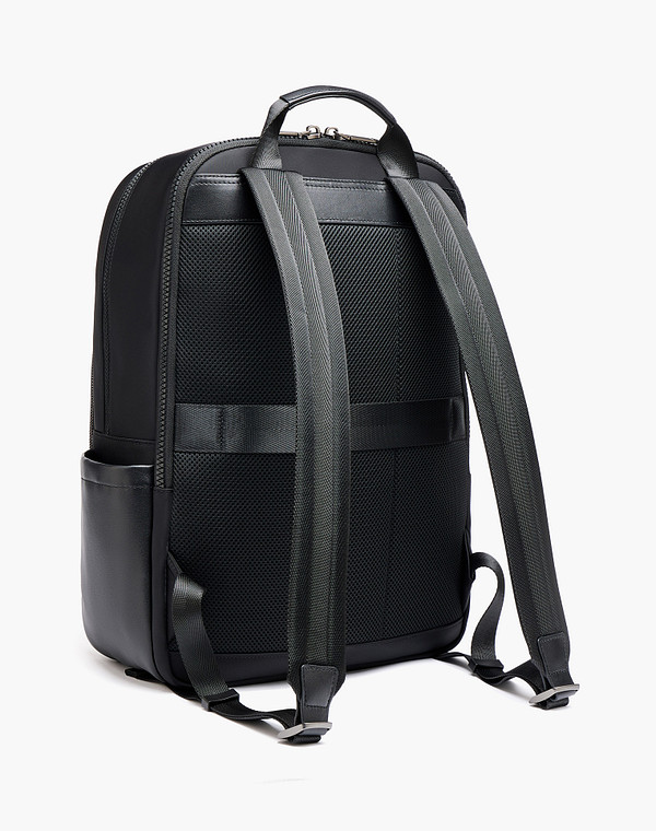 604-6105-202 Рюкзак мужской текстиль-нат.кожа/текстиль-ворсин черн, L, Mascotte