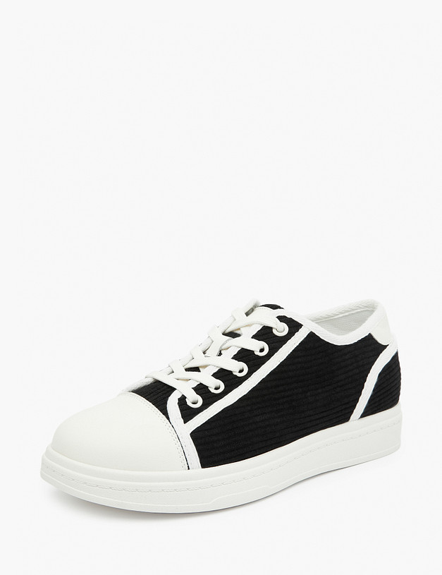 Черные женские кеды с белыми элементами MASCOTTE 234-316221-0202 | ракурс 4