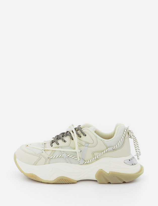 Бежевые женские кроссовки на высокой подошве MASCOTTE 64-111021-0208 | ракурс 1